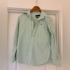 Polo by Ralph Lauren Green Striped women’s slim fit Shirt